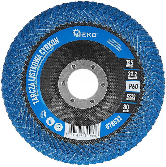 Шлифовъчен диск с ламели от цирконий 125mm P60