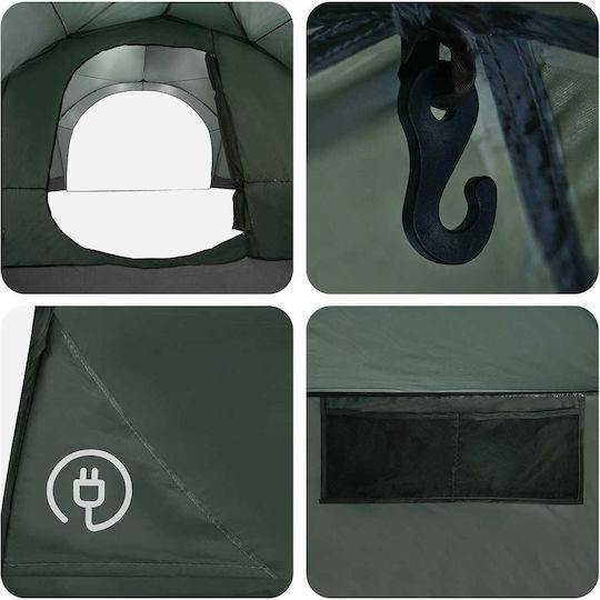 vidaXL Campingzelt Khaki 410x410x250cm