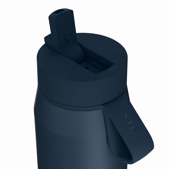 Estia Pulse Save The Aegean Recyclable Thermos Bottle Stainless Steel BPA Free 500ml Indigo