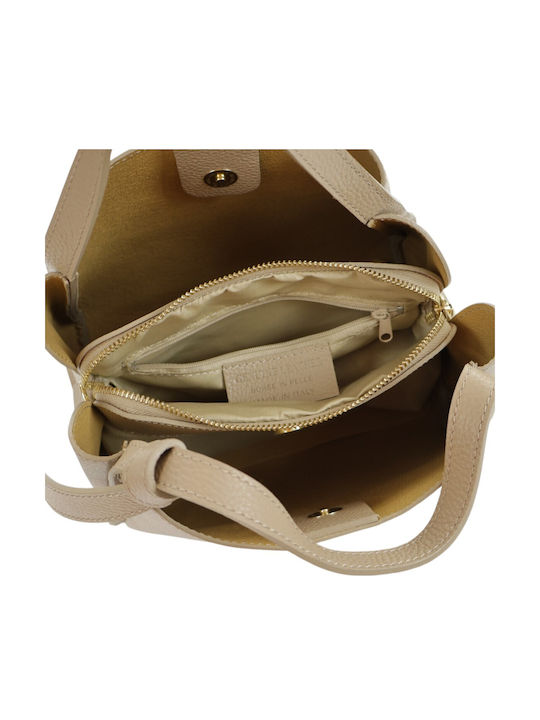 Leather Women's Shoulder Bag Taupe