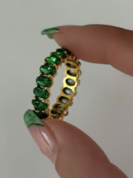 Enotia Women's Gold Plated Steel Ring