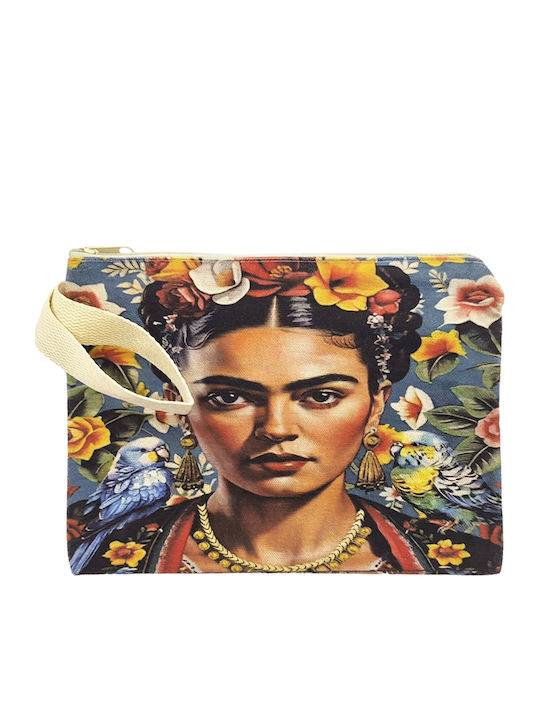 Frauen Kulturbeutel Tasche Fürs Meer Mehrfarbig Mit Frida Kahlo Design Und Handgriff