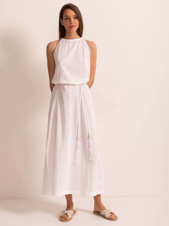 Rochie De Vară Pentru Femei Rochie-Cămașă Din Bumbac Spălat