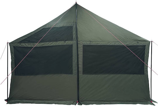 vidaXL Къмпинг сцена Каки 600x400x268см