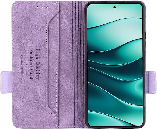 Book Tempered Glass Μωβ (Poco M7 Pro)