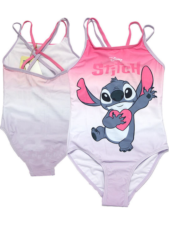 Disney Lilo & Stitch Kids One-Piece Swimwear Gradient Pink With Lilac