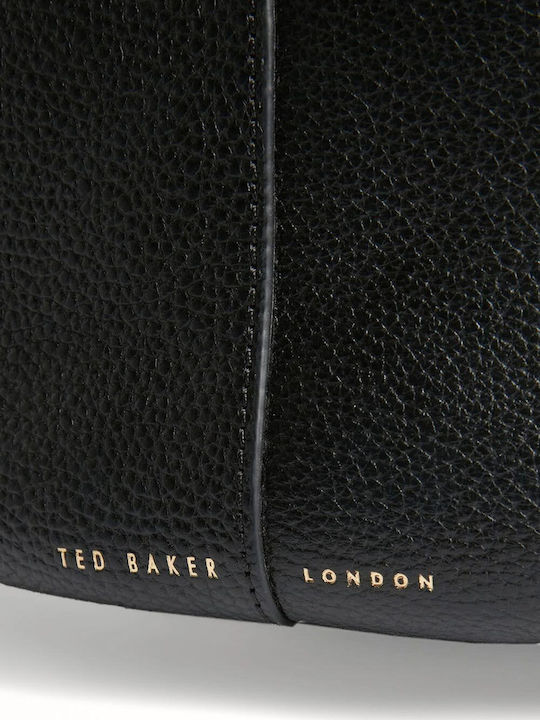 Ammilia Bar Detail Leder Damen Hobo Tasche Schwarz