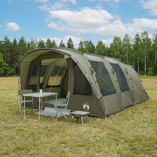 vidaXL Къмпинг тунел Каки 427x315x178см