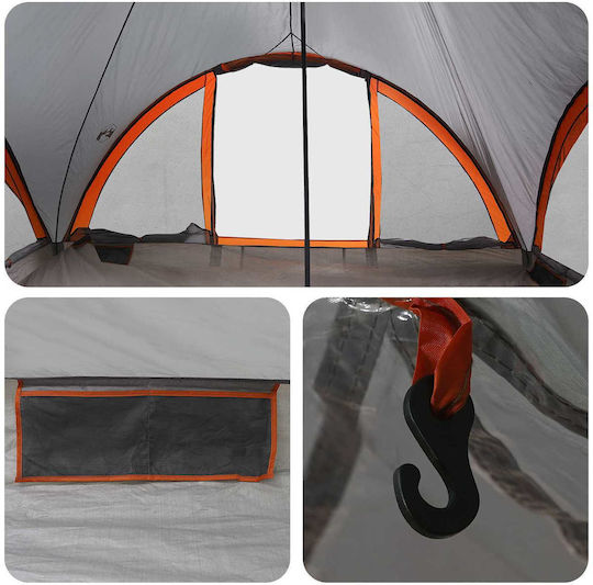 vidaXL Camping Teepee Tent Grey 500x500x350cm