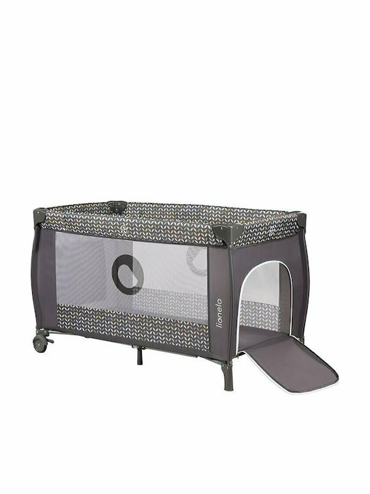 Lionelo Patut pliabil Cu 2 Nivele Cu Masă De Schimbat Scutece Și Saltea Turcoaz 60x120cm