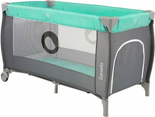 Lionelo Playpen with 2 Levels Changing Table & Mattress Turquoise