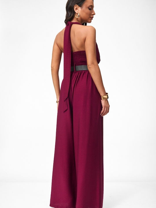 Damen Jumpsuit Burgundisch
