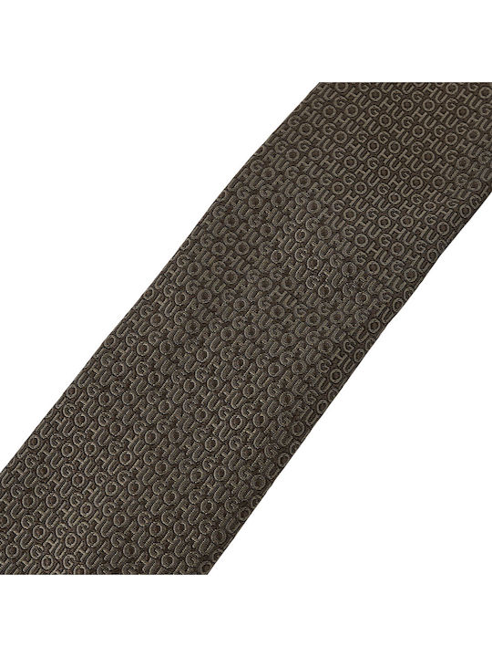 Hugo Men's Silk Tie In Gold Color