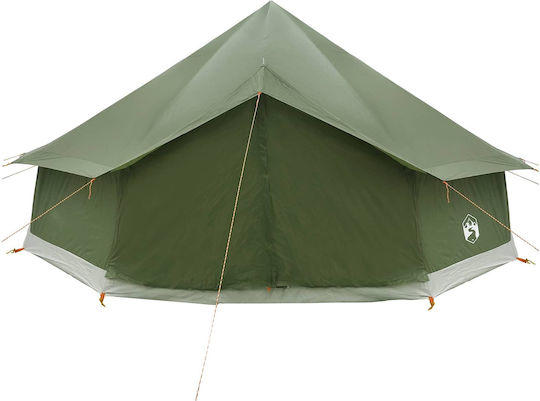 vidaXL Σκηνή Camping Teepee Πράσινη 600x600x350εκ.