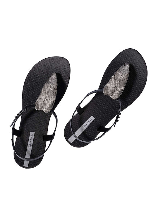 Damen-Flip-Flops - Hausschuhe in Schwarz Stil