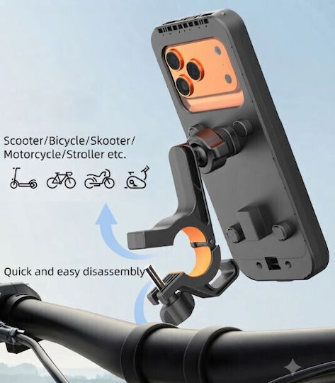Earldom ET-EH355 Waterproof Mobile Phone Holder Bicycle & Motorcycle 4.7"-7.2" 360° Rotation