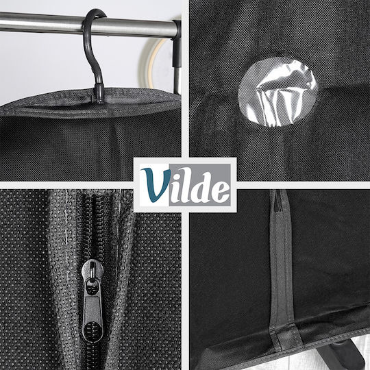 Vilde Vilde Stoff Kleideraufbewahrung für Anzug Kleider Kleidung in Schwarz Farbe 4 Stück