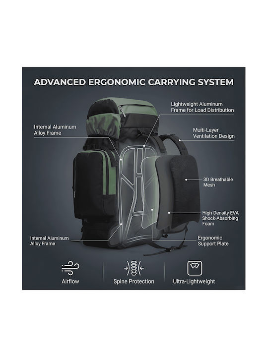 Cardinal Mountaineering Backpack 90lt Waterproof Khaki Expedition