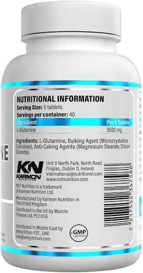 Nxt Nutrition Glutamine 200 Ταμπλέτες