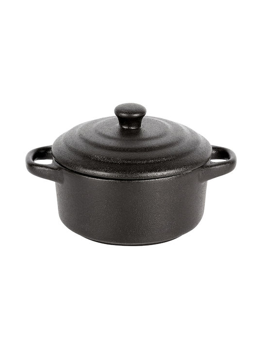 Vilde Vas Rotund Individual Rezistent La Căldură Din Porțelan Cu Capac 16.5x12x6cm
