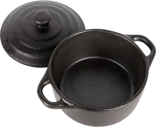 Vilde Vas Rotund Individual Rezistent La Căldură Din Porțelan Cu Capac 15x11x5.5cm 4 Bucăți