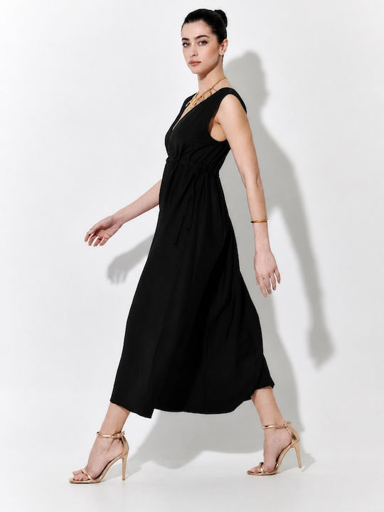 Sommer Maxi Damenkleid Schwarz S262032