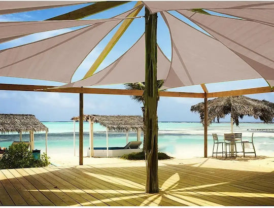 Verk Group Triangle Shade Sail Beige With Hoops 3x3m