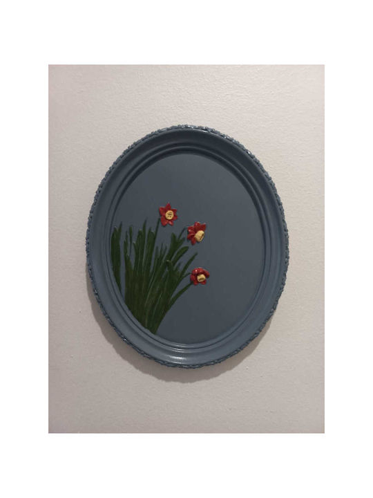 SteweHome Διακοσμητικό Τοίχου Χειροποίητο Γκρι 21x17.5cm