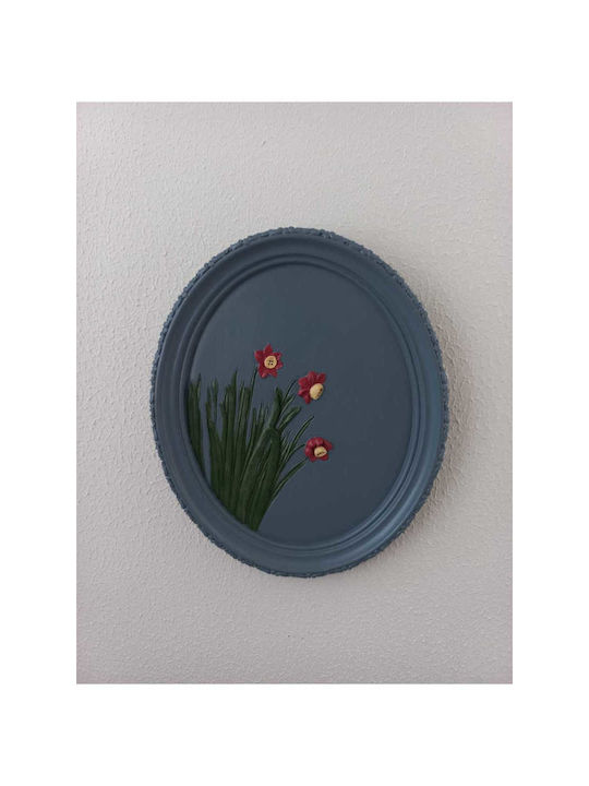 SteweHome Διακοσμητικό Τοίχου Χειροποίητο Γκρι 21x17.5cm