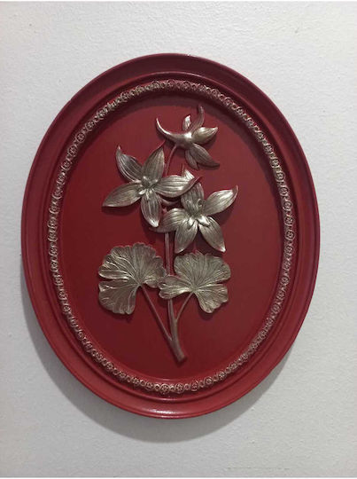 SteweHome Decorațiune de Perete Roșie 21x17cm