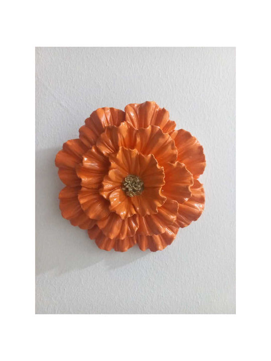 SteweHome Διακοσμητικό Τοίχου Πορτοκαλί 16.5x16.5cm