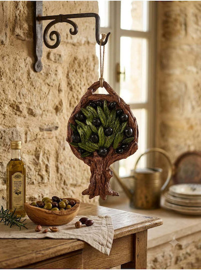 SteweHome Handmade Green Ceramic Wall Decor 28x18cm