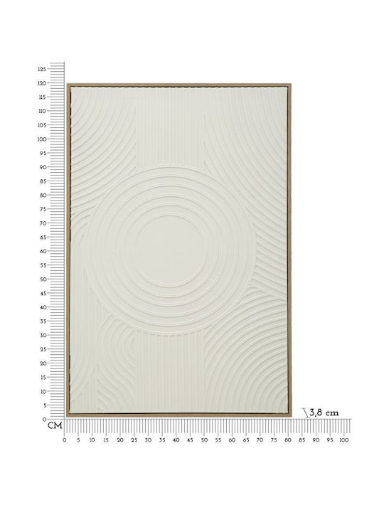 Modern Design Embossed White Color Frame Painting 80x3.8x120cm