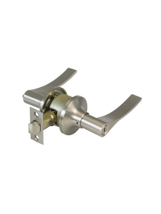 Amig Buton WC Cu Rosette Pereche Argintie