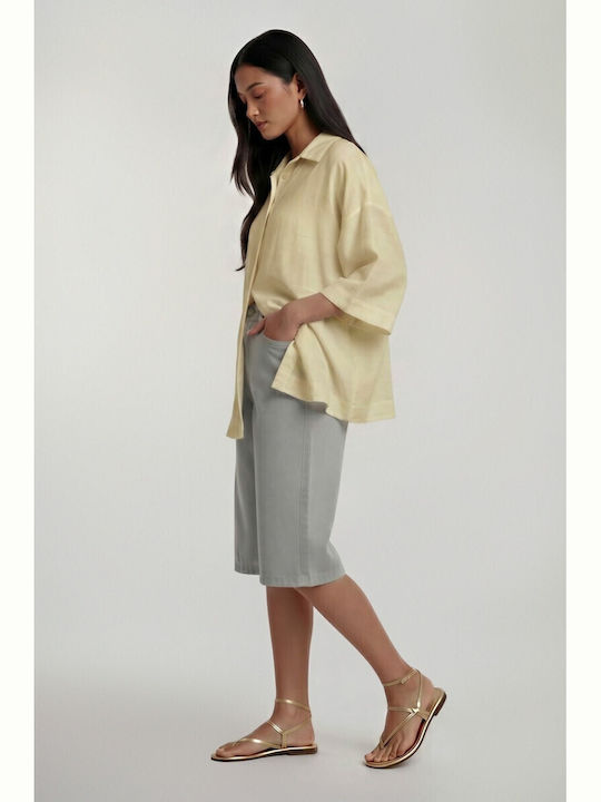 Long Sleeve Women's Shirt Yellow Monochrome