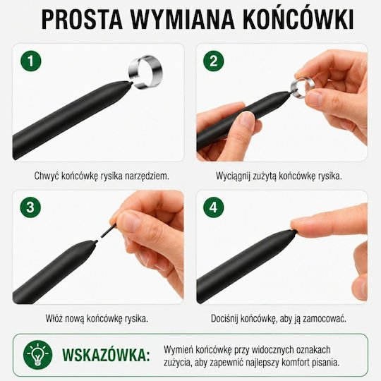 4Smarts Multi-Device Pencil Pro EMR Ψηφιακή Γραφίδα Αφής με Palm Rejection σε Μαύρο χρώμα 541832