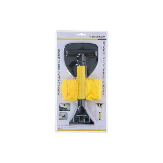 Dunlop Car Window Cleaning Cloth and Ice Scraper Handle