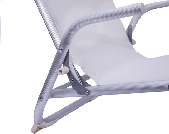 Sunpro Aluminium Beige Beach Lounger-Armchair