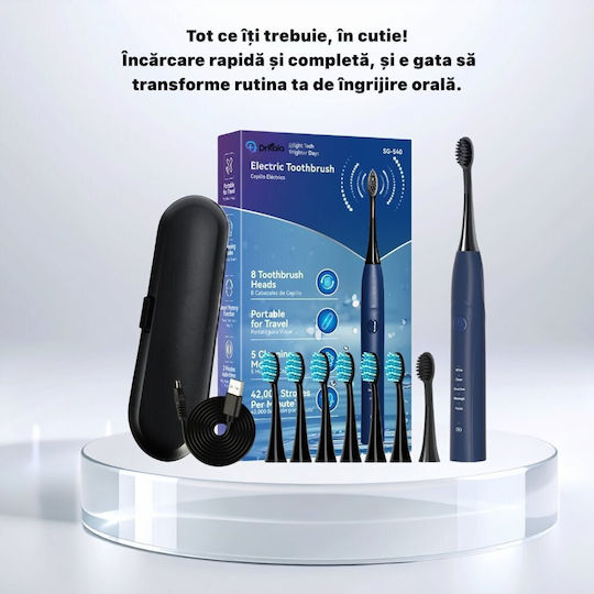 Periuță De Dinți Electrică Cu Husă De Călătorie HEALTH010 Gri