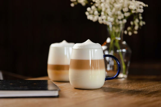 Vialli Design Set Pahare Din Sticlă Albastră 400ml 2 Bucăți