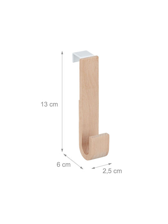 Relaxdays Door Hook Single Slot 13x6x2.5cm