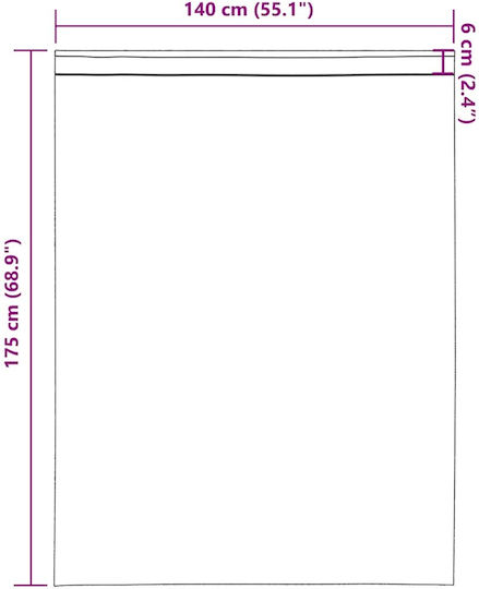 vidaXL Set Curtains with Tab Tops Yellow 140x175cm