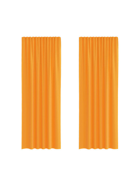 vidaXL Set Perdele cu Bretele Portocalii 140x260cm