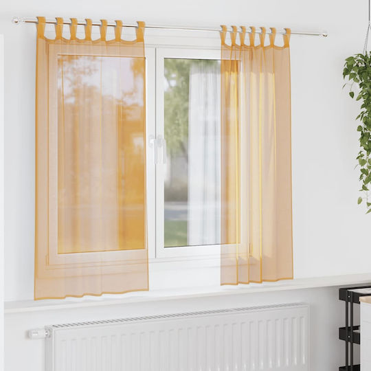 vidaXL Set Window Curtains with Tab Tops vidaXL Set Window Curtains with Tab Tops