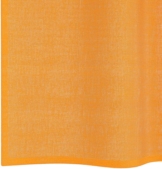 vidaXL Set Curtains Window with Tab Top Voile Orange 140x175cm