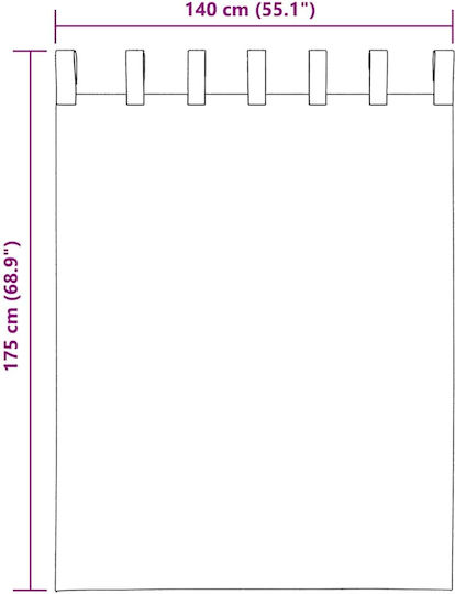 vidaXL Set Vorhänge Fenster mit Oberer Registerkarte Voile Hellbraun 140x175cm