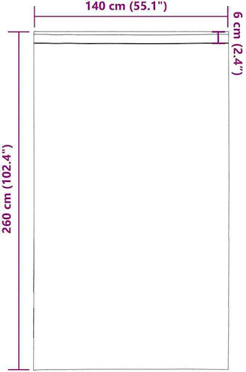 vidaXL Set Vorhänge mit Oberer Registerkarte Creme 140x260cm