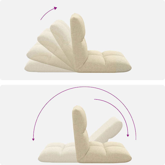 Multifunctional Bean Bag Chair Cream 50x61x57cm