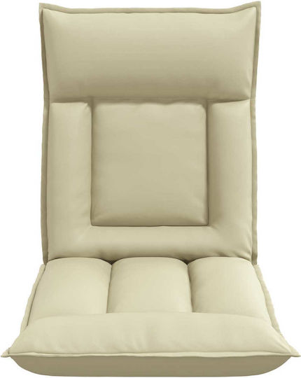 Vielseitiger Sitzsack Pouf Sessel Creme 55x61x70cm