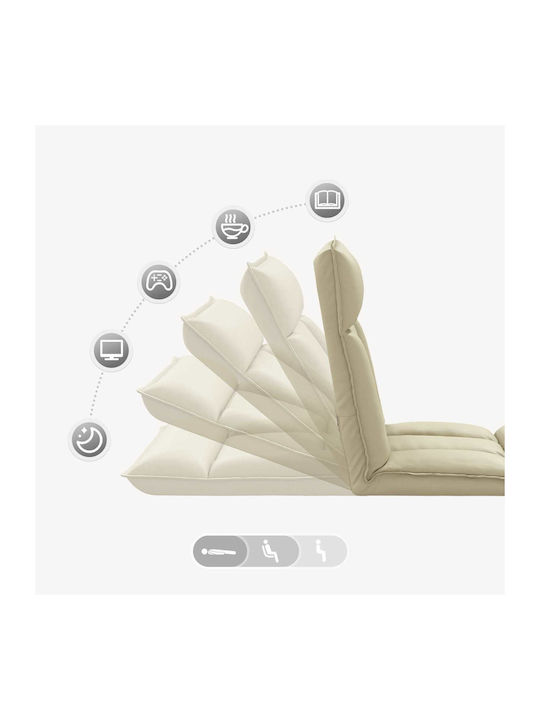 Vielseitiger Sitzsack Pouf Sessel Creme 55x61x70cm